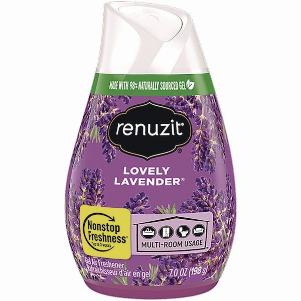 Renuzit Adjustables Air Freshener, Lovely Lavender, Solid, 7 oz, PK12 DIA 35001 - main